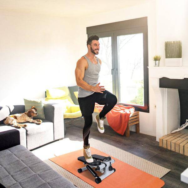 Fitness Step Machine, Mini Step Machine With Resistance Band, Home Fitness Equipment With 330.7LBS Load - bearing Capacity, Hydraulic Fitness Step Machine With LCD Display Screen - NashPull