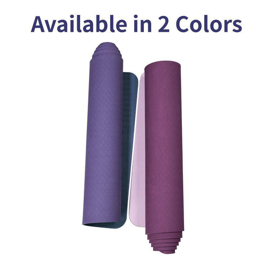 Yoga Mat, Exercise Yoga Mat With Non - Slip Design, Professional TPE Exericise Mat, 72 X 24 Multi - Purpose Workout Mat For Women, Pilates Fitness And Floor Exercises - NashPull