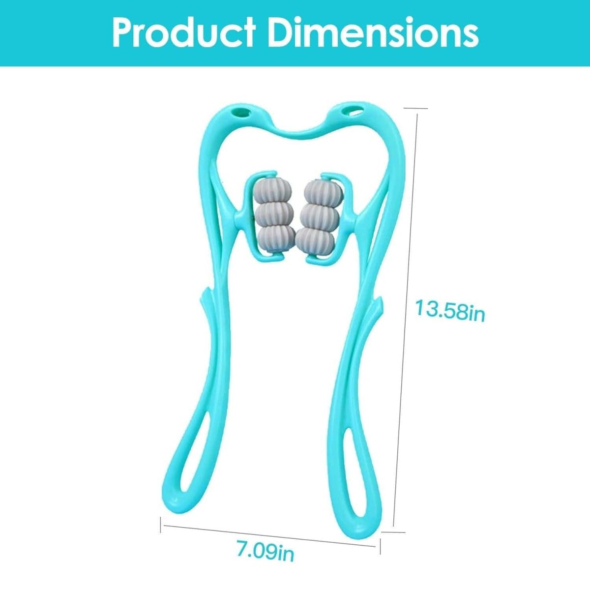 1Pc Neck Roller Massager 360 Rotatable Trigger Point Roller Portable Massager With 6 Balls For Neck Leg Thigh Foot Pain Relief - NashPull