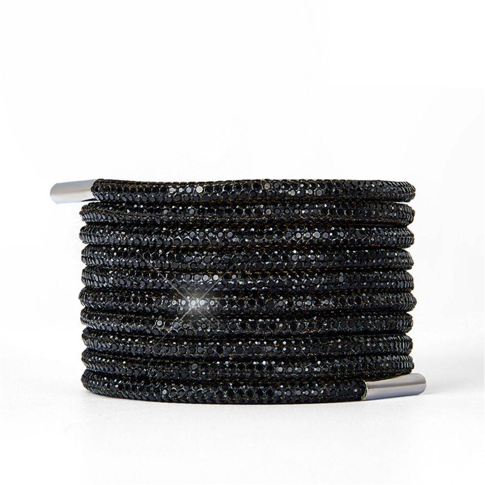 1PC Rhinestone Shoelaces Casual Sneaker Round Shoe Laces - NashPull