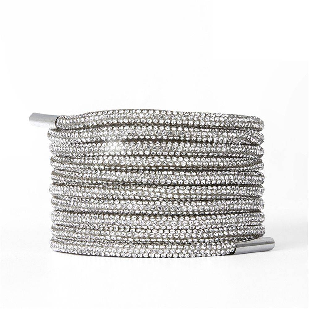 1PC Rhinestone Shoelaces Casual Sneaker Round Shoe Laces - NashPull