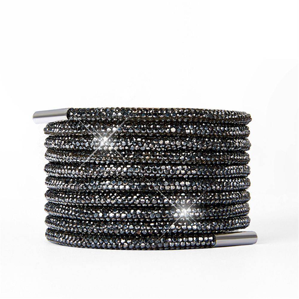 1PC Rhinestone Shoelaces Casual Sneaker Round Shoe Laces - NashPull