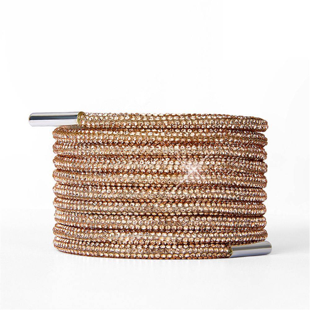 1PC Rhinestone Shoelaces Casual Sneaker Round Shoe Laces - NashPull