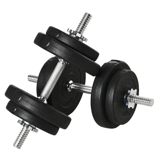 20KG Adjustable Weights Dumbbells Set, Dumbbell Hand Weights For Home Office Gym Body Fitness Lifting Training, Black - NashPull