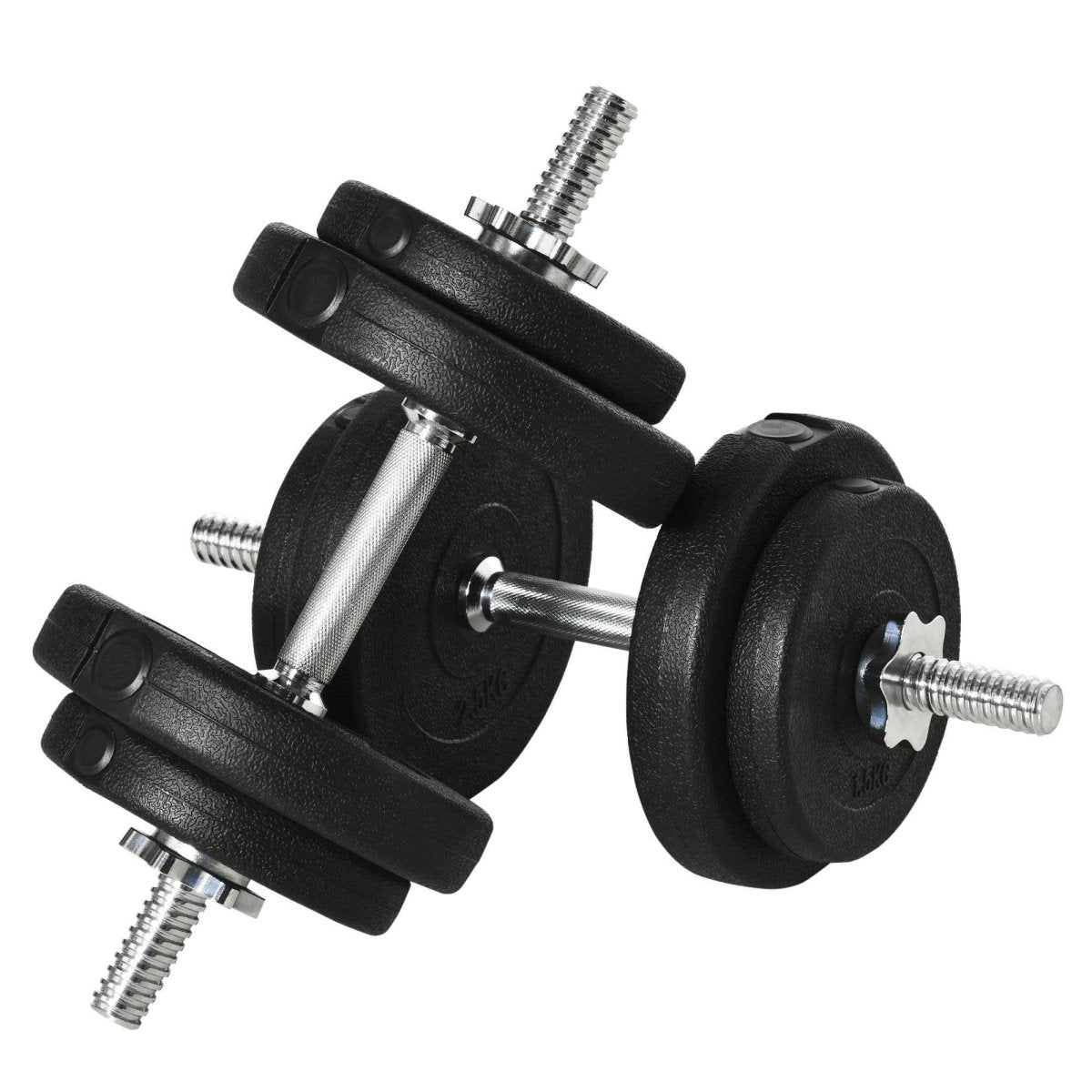 20KG Adjustable Weights Dumbbells Set, Dumbbell Hand Weights For Home Office Gym Body Fitness Lifting Training, Black - NashPull