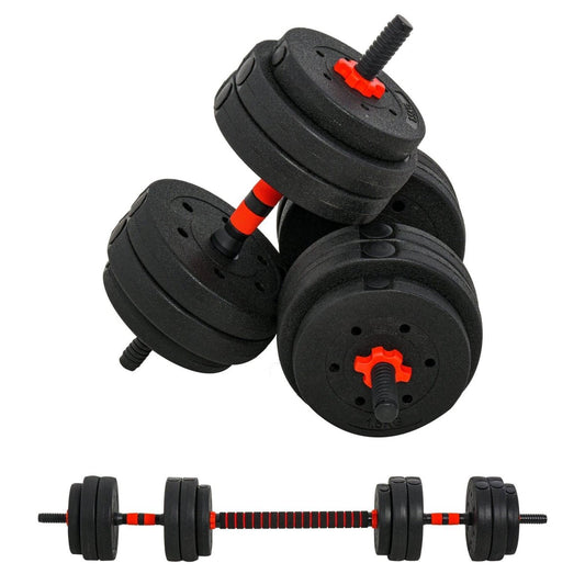 25kg 2 IN 1 Adjustable Dumbbells Weight Set, Dumbbell Hand Weight Barbell For Body Fitness, Lifting Training For Home, Office, Gym, Black - NashPull