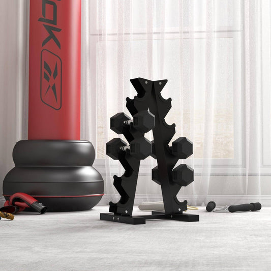 2x4kg Rubber Dumbbell Sports Hex Weights Sets Home Gym Fitness Hexagonal Dumbbells Kit Weight Lifting Exercise - NashPull