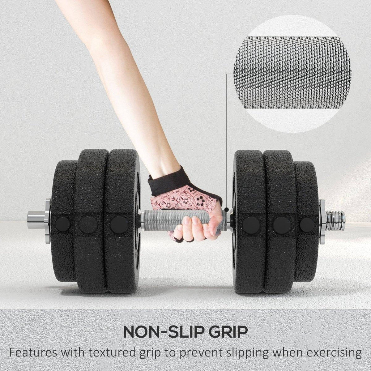 30KG Adjustable Dumbbells Set, Hand Weights Set For Home Gym Weight Lifting Training - NashPull