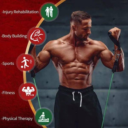 5 PC Set Resistance Band Resistance Bands, Exercise Bands, Exercise Resistance Bands - NashPull