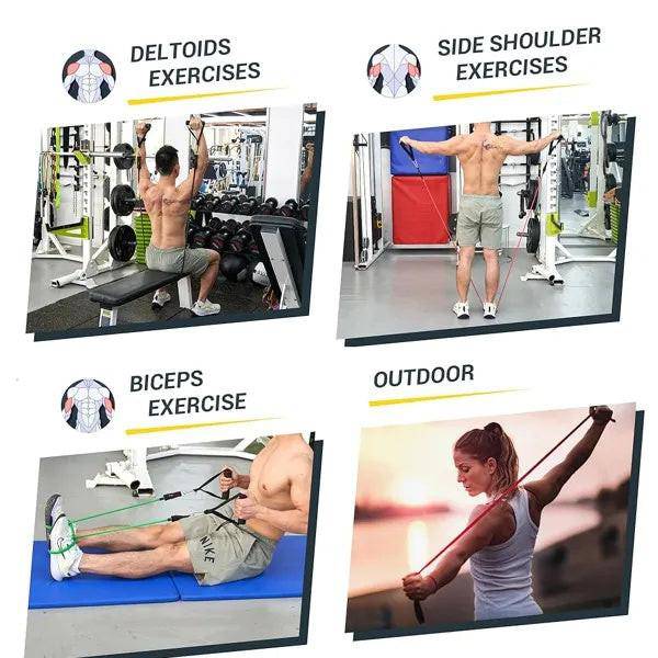 5 PC Set Resistance Band Resistance Bands, Exercise Bands, Exercise Resistance Bands - NashPull