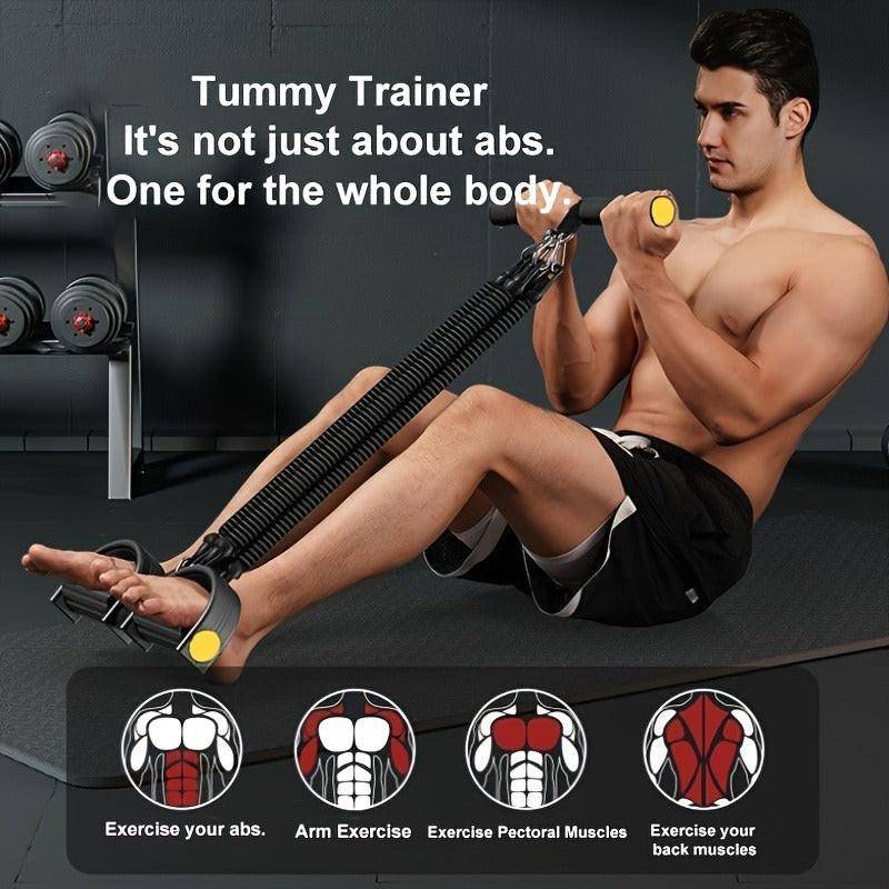 A Set Of Adjustable Resistance Tension Bands With Foot Pedals And Handles, High Resistance Level, Anti Fall, Suitable For Fitness Training, Body Stretching, And Abdominal Muscle Exercises - NashPull