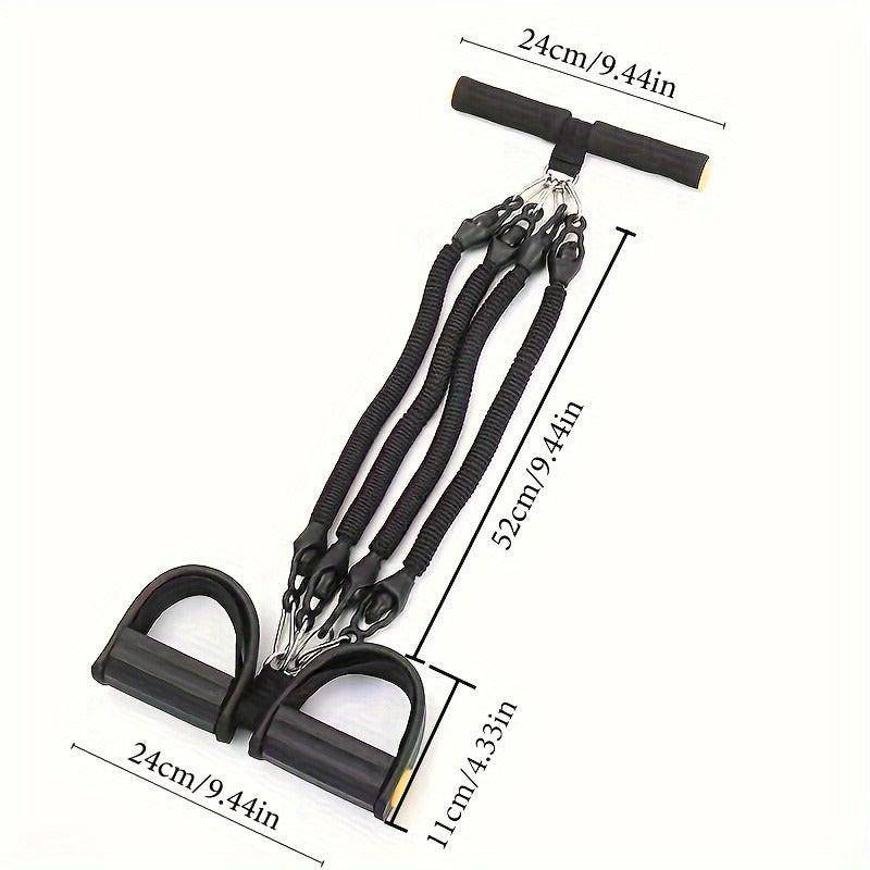 A Set Of Adjustable Resistance Tension Bands With Foot Pedals And Handles, High Resistance Level, Anti Fall, Suitable For Fitness Training, Body Stretching, And Abdominal Muscle Exercises - NashPull