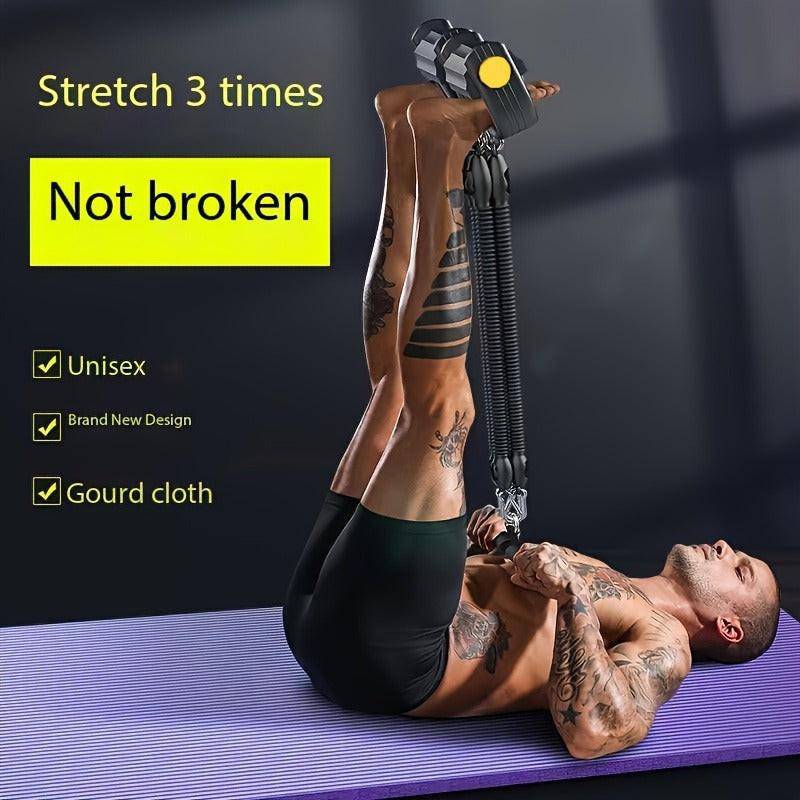 A Set Of Adjustable Resistance Tension Bands With Foot Pedals And Handles, High Resistance Level, Anti Fall, Suitable For Fitness Training, Body Stretching, And Abdominal Muscle Exercises - NashPull