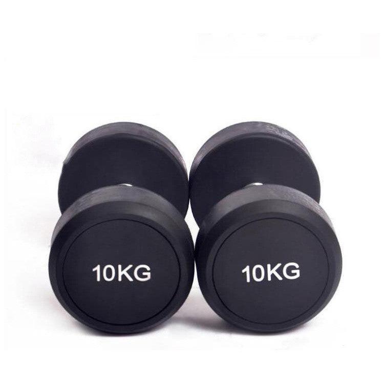 Cast Iron Rubberized Round Head Fitness Dumbbells - NashPull