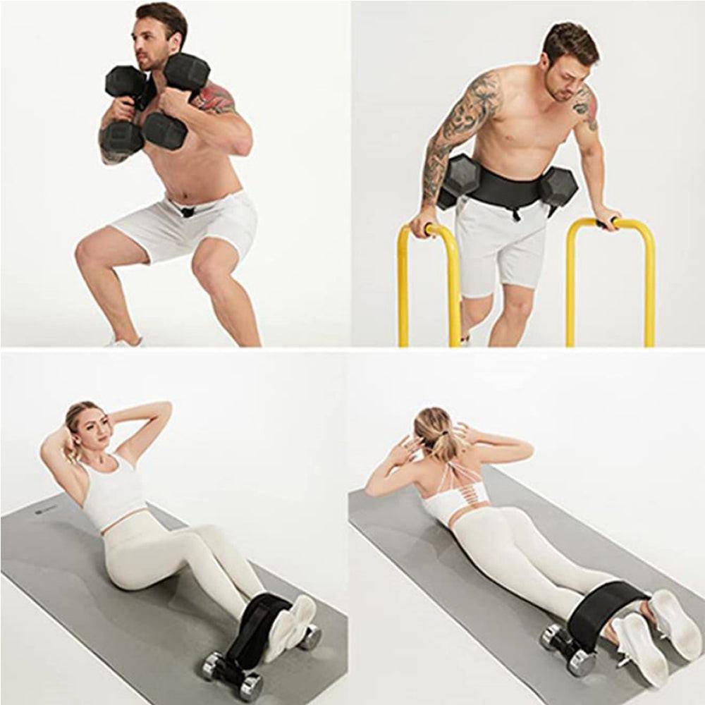 Dumbbell Potbelt Waist Strap,Hip Thrust Belts Booty For Use With Dumbbells Plates Exercise Anti - Slip For Gym Home Pull Up Belt For Weights - NashPull