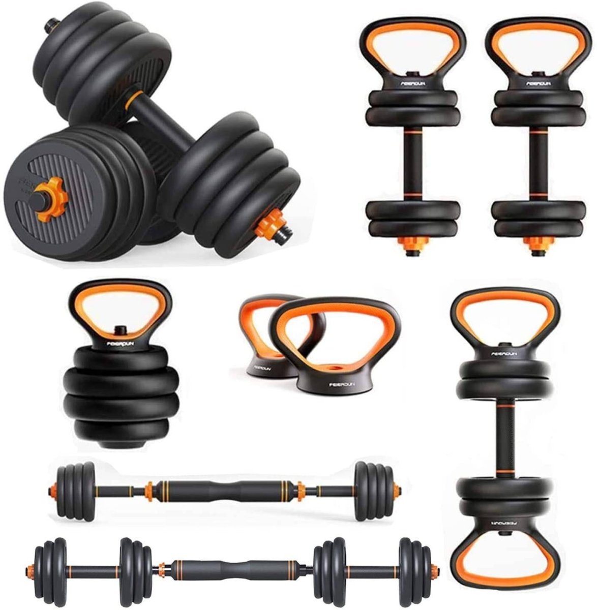 Dumbbells Kettlebells, Barbells Multifunctional Combination Six In One - NashPull