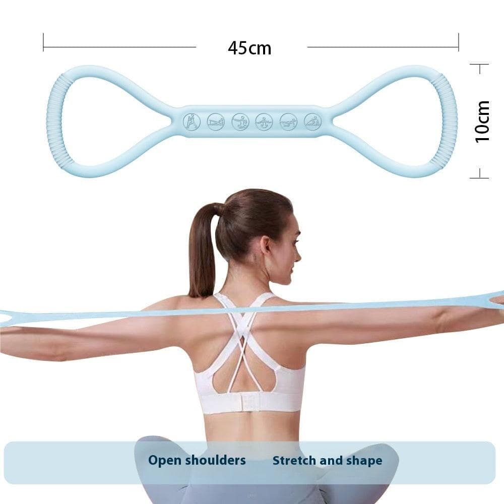 Eight - character Chest Expander Open Back Fitness Women's Stretch Strap Elastic Band - NashPull