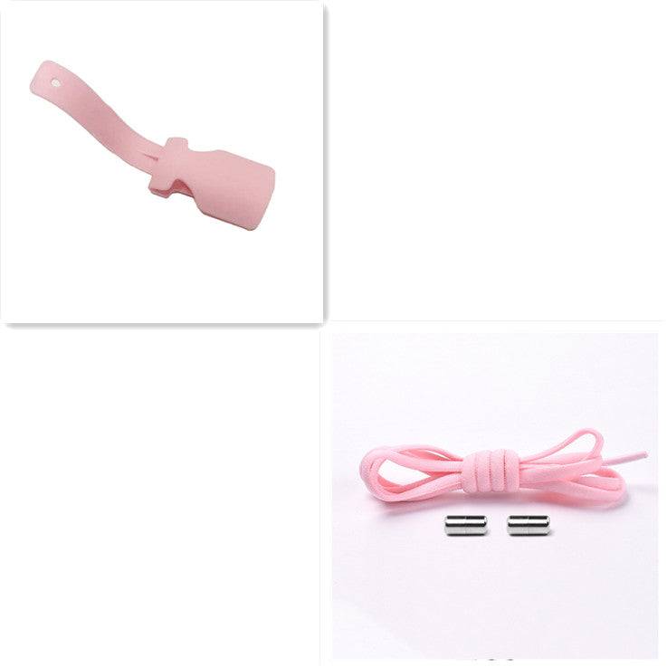 Elastic No Tie Shoelaces Semicircle Shoe Laces For Kids And Adult Sneakers Quick Lazy Metal Lock Laces Shoe Strings - NashPull