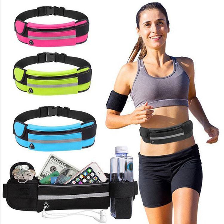 Fitness Waist Bag With Pocket Slim Running Jogging Belt Fanny Pack Bag For Hiking Cycling Workout Sports Gym - NashPull