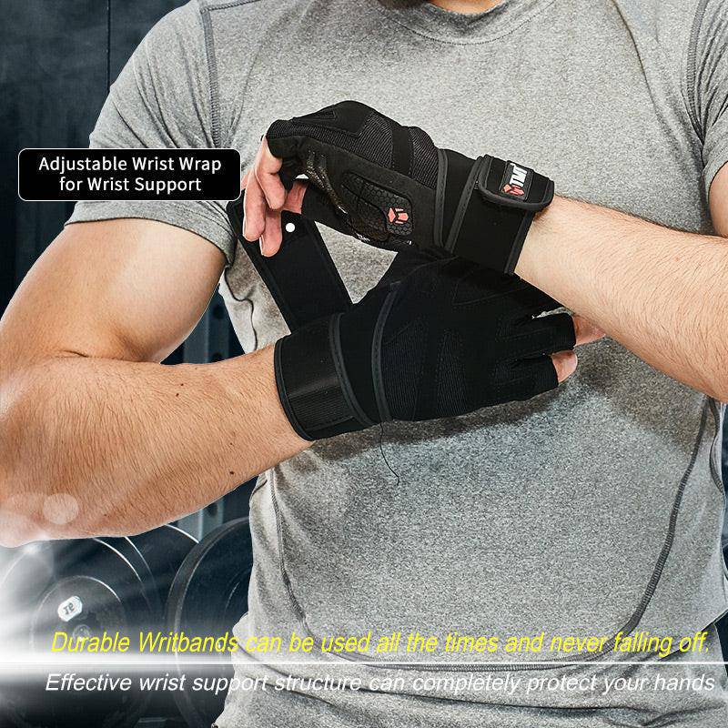 Gloves With Wrist Wrap Fitness Workout Wrist Wrap Men - NashPull
