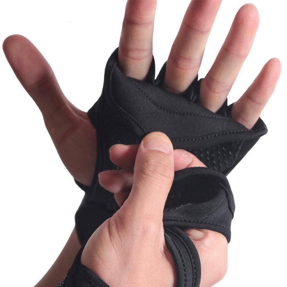 Halffinger Hand Lifting Workout Grip Training Sports Anti Slip Breathable Exercise Fitness Gloves - NashPull