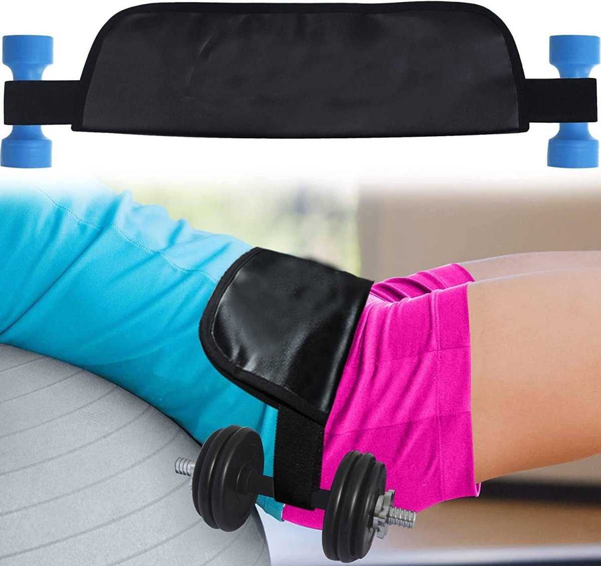 Hip Thrust Belt Glute Bridge Pad Butt Workout With Dumbbells Kettlebells For Lunges Reverse Squat - NashPull