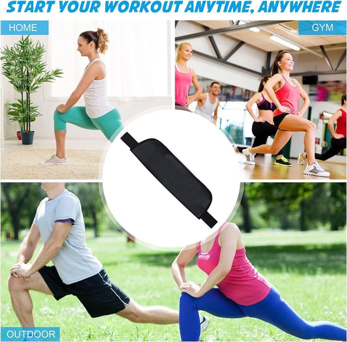 Hip Thrust Belt Glute Bridge Pad Butt Workout With Dumbbells Kettlebells For Lunges Reverse Squat - NashPull