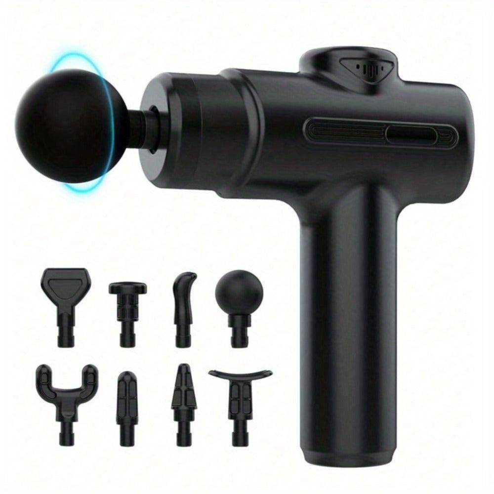 Massage Gun Deep Tissue Percussion Massager For Athletes,Handheld Body Back Muscle Massager Gun With 8 Massage Heads - NashPull