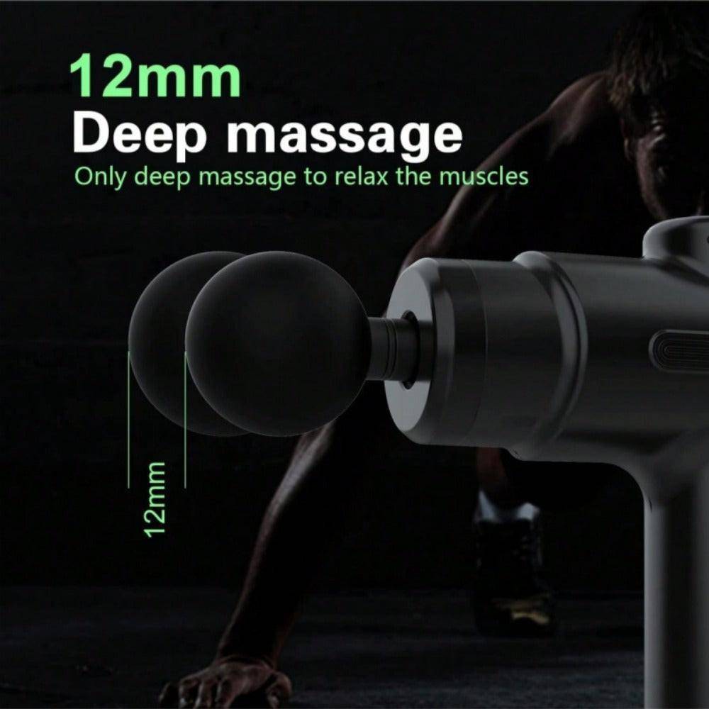 Massage Gun Deep Tissue Percussion Massager For Athletes,Handheld Body Back Muscle Massager Gun With 8 Massage Heads - NashPull