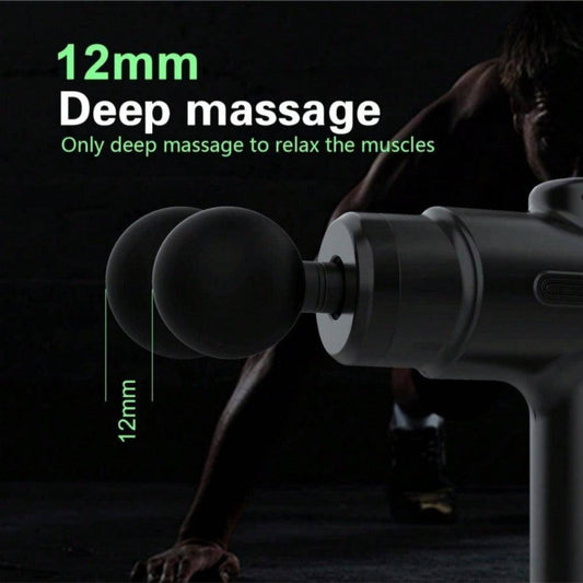 Massage Gun Deep Tissue Percussion Massager For Athletes,Handheld Body Back Muscle Massager Gun With 8 Massage Heads - NashPull