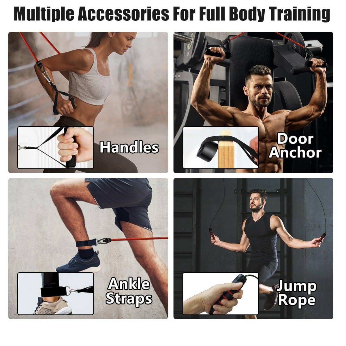 Multifunctional Push Up Board Home Strength Training Equipment With 15 Fitness Accessories Pilates Bar Resistance Band Roller Wheel Full Body Workout Home Gym Equipment - NashPull