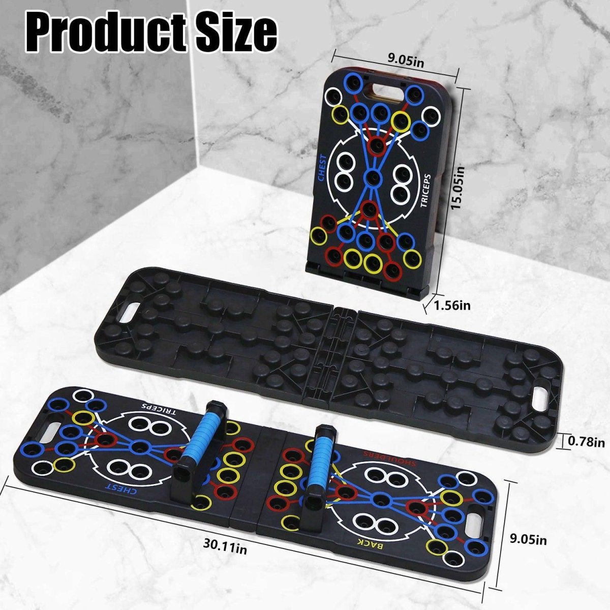Multifunctional Push Up Board Home Strength Training Equipment With 15 Fitness Accessories Pilates Bar Resistance Band Roller Wheel Full Body Workout Home Gym Equipment - NashPull