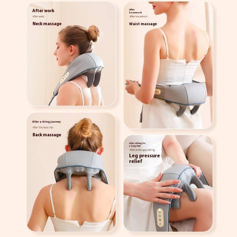 Neck Massager Dredge Kneading Hot Compress Multifunctional - NashPull