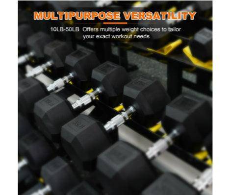  - Only Supports Self Pickup - A Set Of Hexagonal Rubber - coated Dumbbells - Non - slip Grips That Are Durable And Space - saving For Home Gym Strength Training - NashPull