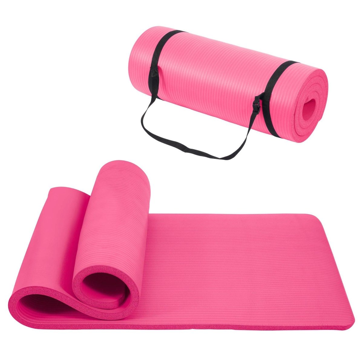 Only Supports Self Pickup Yoga Mat, One Inch Thickened High - density Practice Mat, Tear - resistant Practice Yoga Mat With Straps, Suitable For All Kinds Of Yoga Practice - NashPull