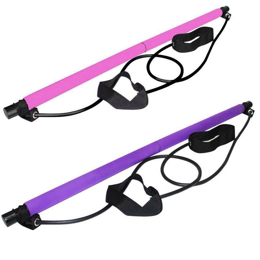 Pilates Stick Home Fitness Exercise For Women Foot Pedal Resistance Band - NashPull