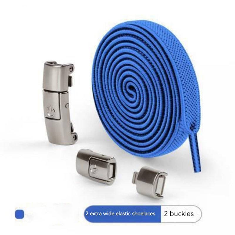 Press Lock Shoelaces Without Ties Elastic Laces Sneaker 8MM Widened Flat No Tie Shoe Laces Kids Shoelace For Shoes - NashPull