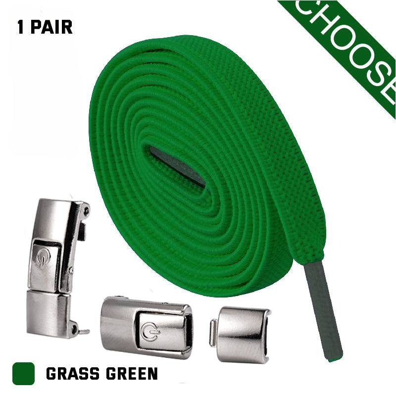 Press Lock Shoelaces Without Ties Elastic Laces Sneaker 8MM Widened Flat No Tie Shoe Laces Kids Shoelace For Shoes - NashPull