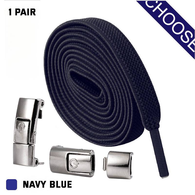 Press Lock Shoelaces Without Ties Elastic Laces Sneaker 8MM Widened Flat No Tie Shoe Laces Kids Shoelace For Shoes - NashPull