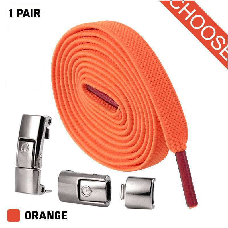 Press Lock Shoelaces Without Ties Elastic Laces Sneaker 8MM Widened Flat No Tie Shoe Laces Kids Shoelace For Shoes - NashPull