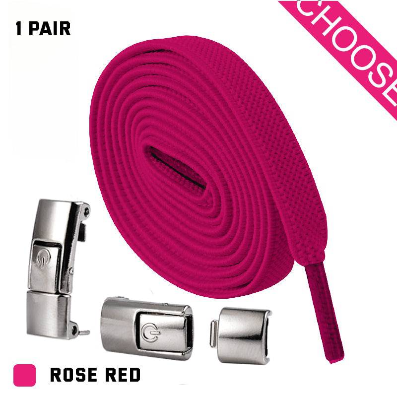 Press Lock Shoelaces Without Ties Elastic Laces Sneaker 8MM Widened Flat No Tie Shoe Laces Kids Shoelace For Shoes - NashPull
