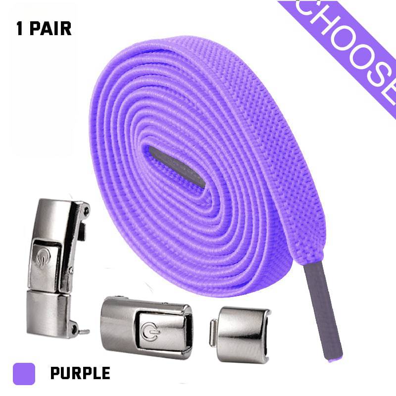 Press Lock Shoelaces Without Ties Elastic Laces Sneaker 8MM Widened Flat No Tie Shoe Laces Kids Shoelace For Shoes - NashPull