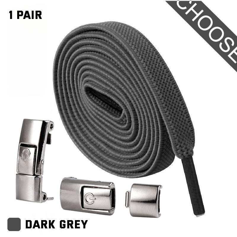 Press Lock Shoelaces Without Ties Elastic Laces Sneaker 8MM Widened Flat No Tie Shoe Laces Kids Shoelace For Shoes - NashPull