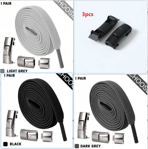Press Lock Shoelaces Without Ties Elastic Laces Sneaker 8MM Widened Flat No Tie Shoe Laces Kids Shoelace For Shoes - NashPull