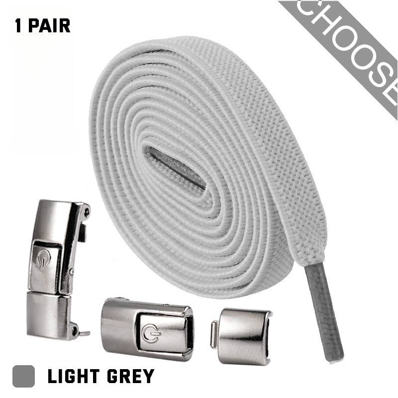 Press Lock Shoelaces Without Ties Elastic Laces Sneaker 8MM Widened Flat No Tie Shoe Laces Kids Shoelace For Shoes - NashPull