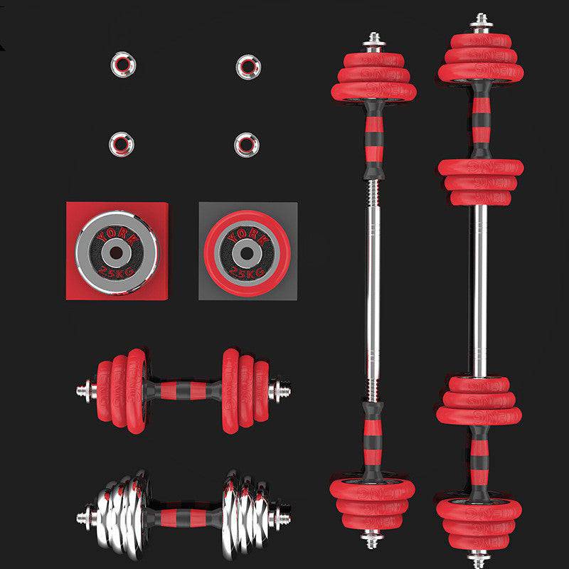 Pure Iron Solid Electroplating Dumbbells Black Lacquered Red Dumbbells - NashPull