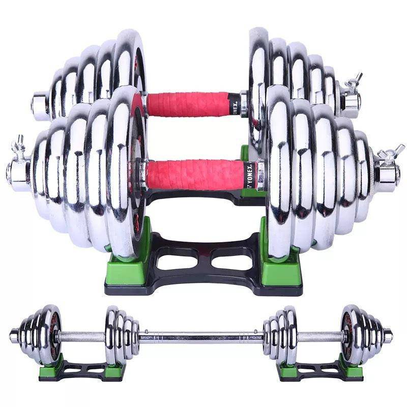 Pure Iron Solid Electroplating Dumbbells Black Lacquered Red Dumbbells - NashPull