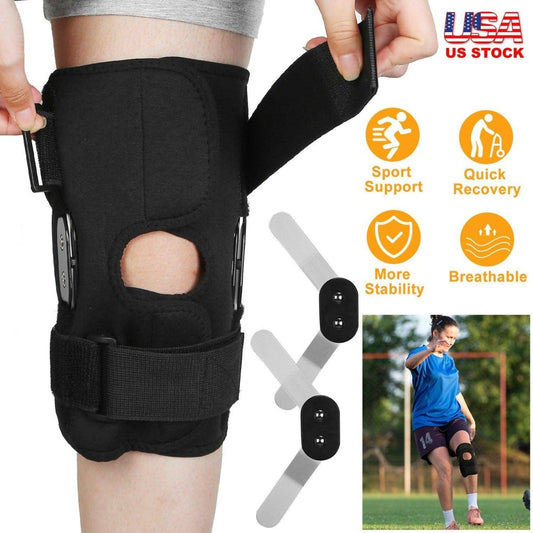 Sport Knee Brace Adjustable Open Patella Knee Support Compression Knee Wrap For Running Climbing Pain Relief Recovery Of Injured Knee - NashPull