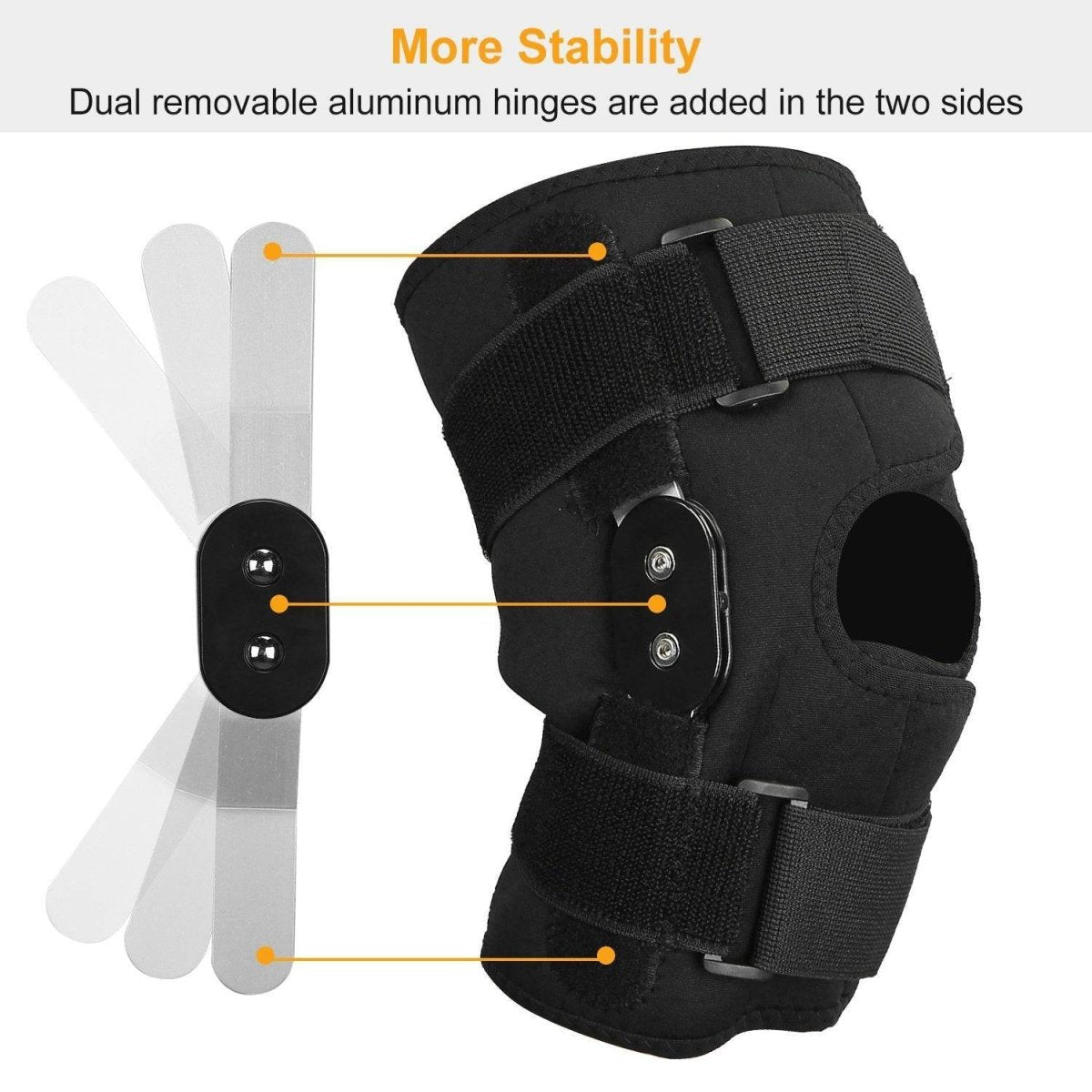 Sport Knee Brace Adjustable Open Patella Knee Support Compression Knee Wrap For Running Climbing Pain Relief Recovery Of Injured Knee - NashPull
