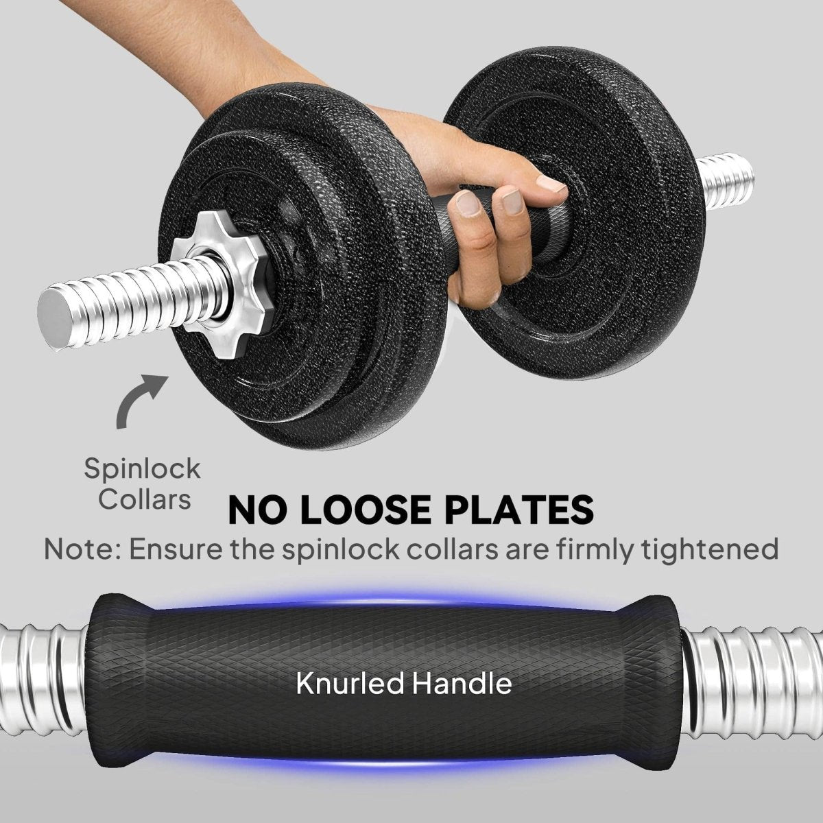 SPORTNOW 2 - in - 1 Adjustable Dumbbells Set, 20kg Weights Dumbbells Set With Non - Slip Grip For Strength Training, Weight Lifting, Bodybuilding, Home Gym Workout Equipment For Men & Women - NashPull